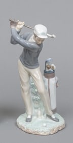 Lladro Porcelain Figure, "Golfer Man"