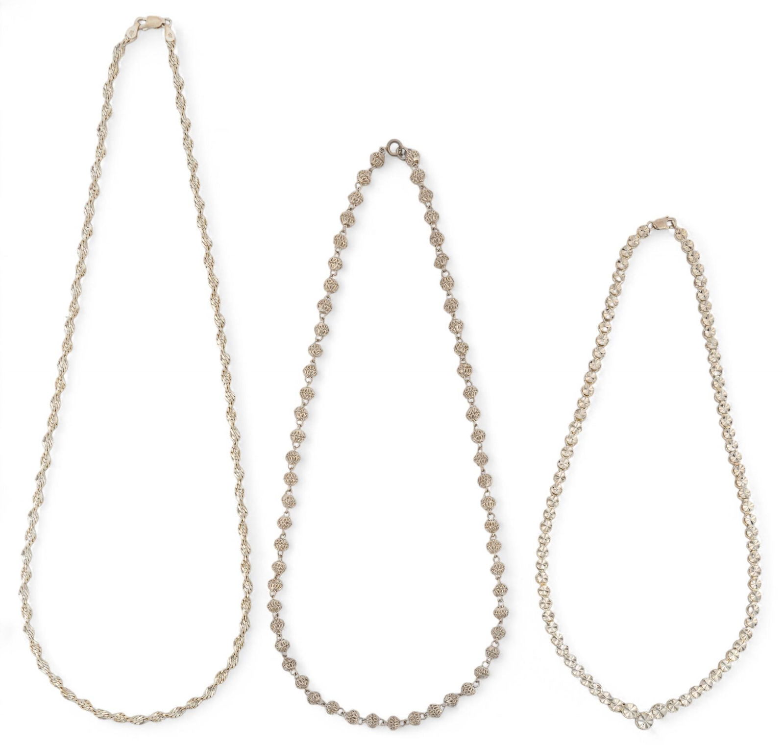 (3) Sterling Silver Necklaces (1 of 7)