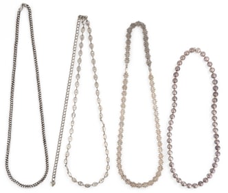 (4) Sterling Silver Necklaces