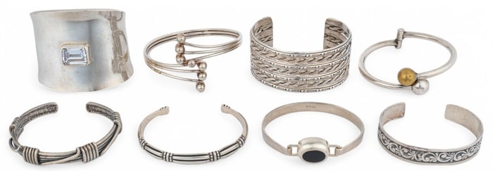 (8) Sterling Silver Cuffs