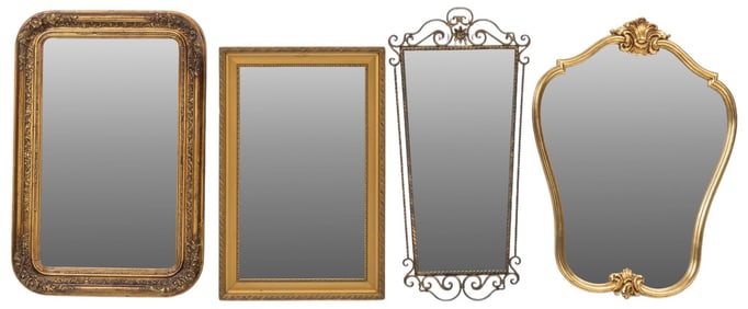 (4) Vintage French Mirrors