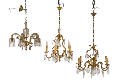(3) Vintage French Chandeliers