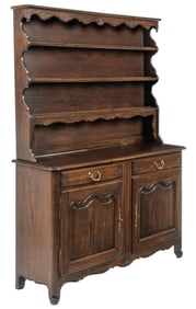Late 19th C. Louis XV Style Step-Back Cabinet