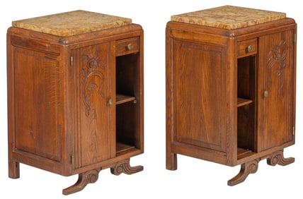 Pair of French Art Deco Nightstands