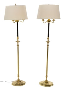 Pair of Brass Floor Lamps