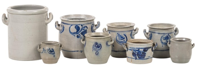 (8) Pieces of 19th C. Stoneware