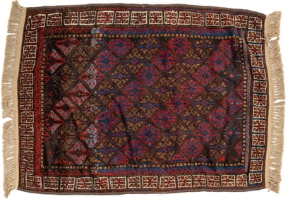 Antique Handmade Area Rug, 4 ft. 6 in. x 3 ft. 3 in.