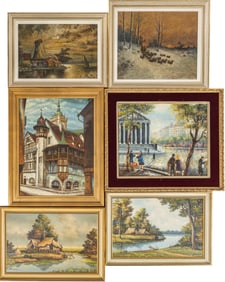 Collection of (6) European Paintings