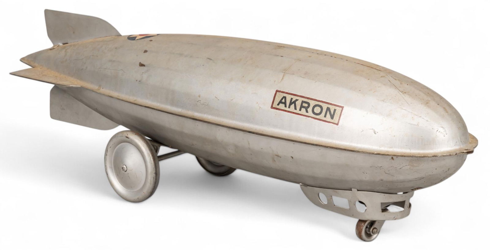 1930s Steelcraft (USA) Akron Zeppelin Floor Toy (1 of 8)