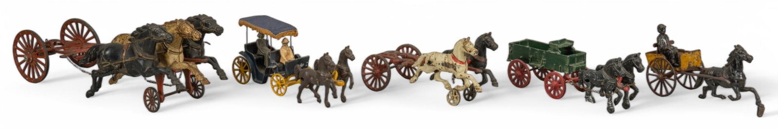 (5) Cast Iron Horse and Wagon Toys (1 of 13)