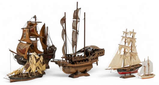 Collection of (5) Model Ships