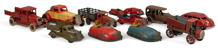(10) Vintage Metal Toys