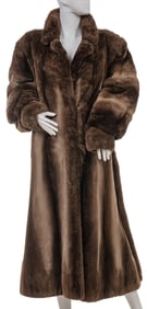 Roberts/ Neustadter Brown Full Length Fur Coat