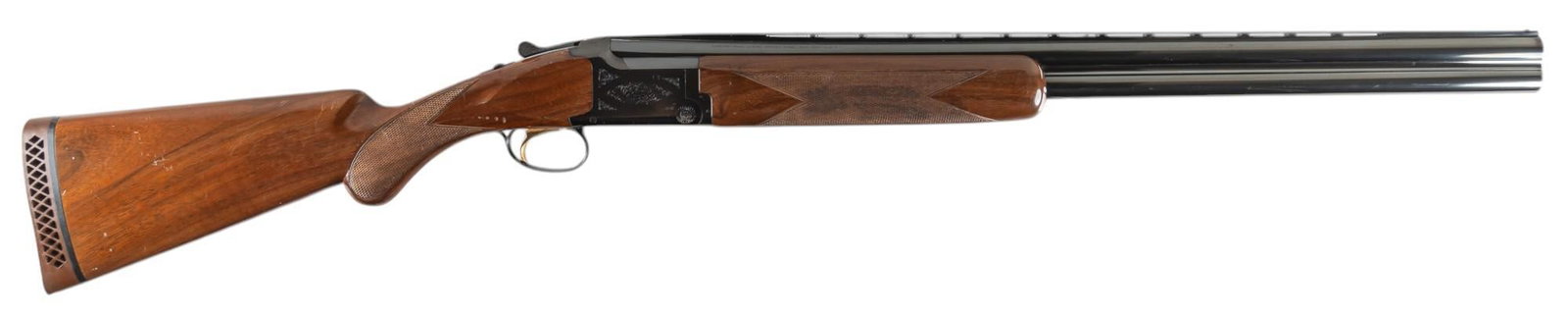 Browning Citori 12 GA O/U Shotgun: Serial: 09719NP753 Manufacturer: Miroku-Japan / Browning Arms Co. Model: Citori Caliber: 12ga Barrel length: 28 in. OAL: 45 in. Condition: Good; stock & forend have light-moderate wear & handl