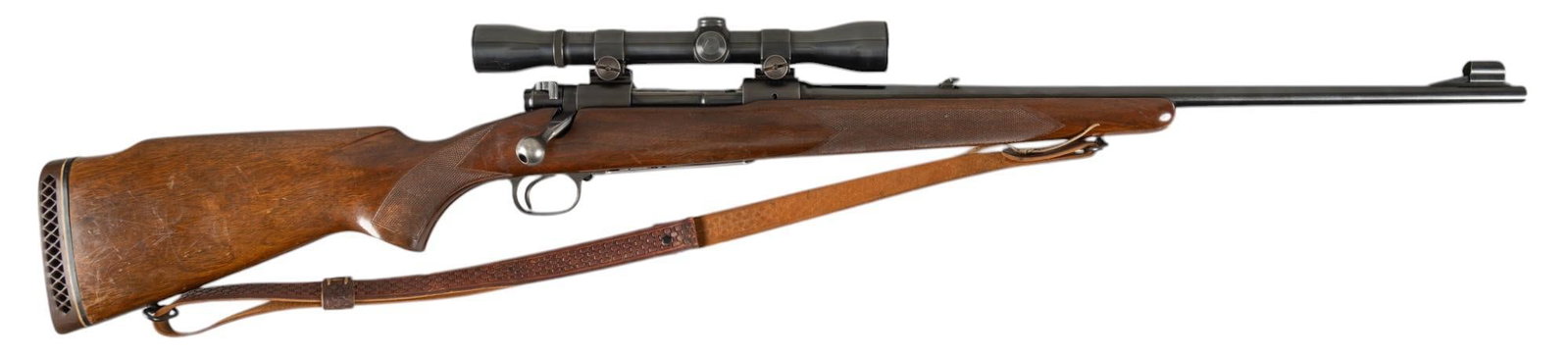Pre-64 Winchester Model 70 Featherweight 308 Win Bolt Action Rifle: Serial: 456525 Manufacturer: Winchester (c. 1959) Model: 70 Featherweight Caliber: 308 Win Barrel Length: 22 in. OAL: 42.5 in. Condition: Good; wood stock has moderate handling marks; barrel & rec