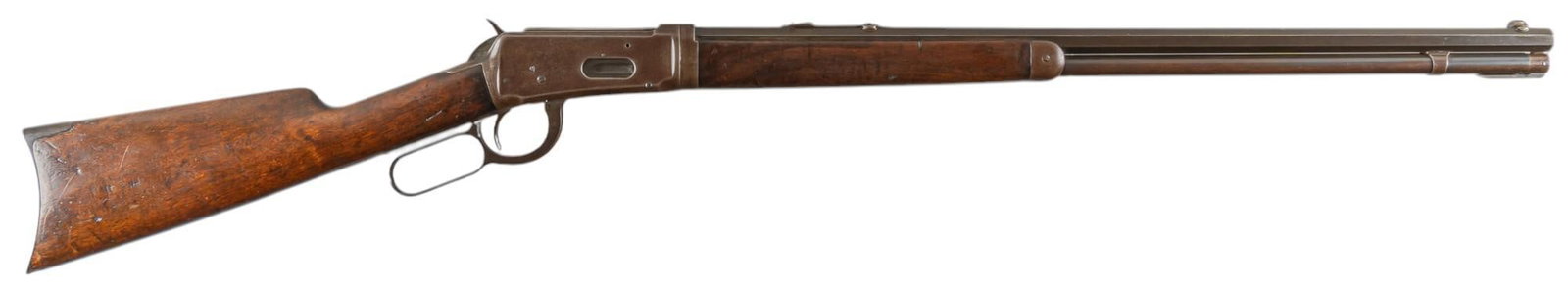 Winchester Model 1894 Takedown 32 Win Spl Lever Action Rifle: Serial: 341826 Manufacturer: Winchester Repeating Arms Co. (c. 1907) Model: 1894 Takedown Caliber: 32 Win Spl Barrel length: 26 in. OAL: 44.5 in. Condition: Good; wood stock & forend have moderate