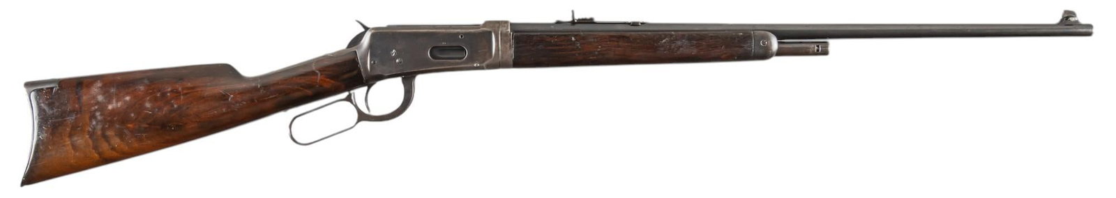 Winchester Model 1894 Takedown 30 WCF Lever Action Rifle W/ Letter: Serial: 175516 Manufacturer: Winchester Repeating Arms Co. (c. 1903) Model: 1894 Caliber: 30-30 WCF Barrel length: 24.25 in. (Model 55) OAL: 43 in. Condition: Good; wood stock has been repaired on lef