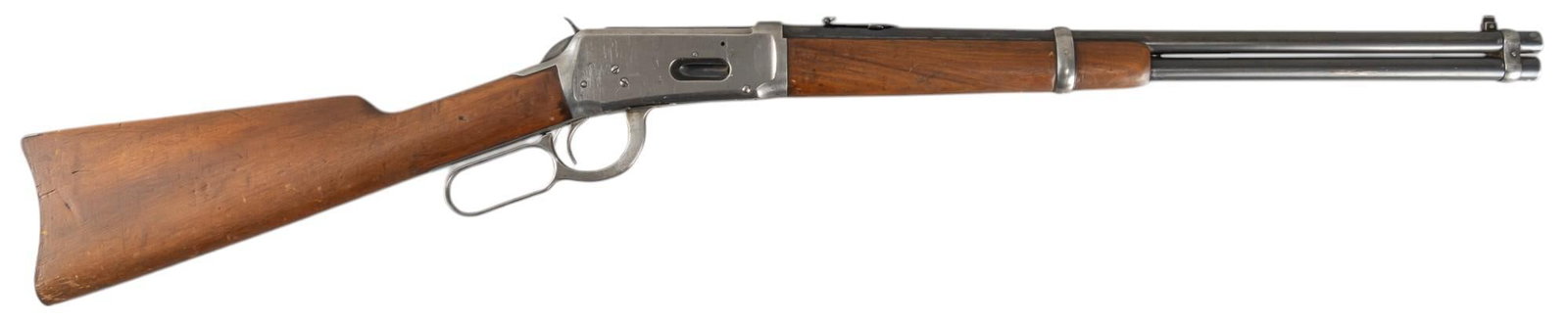 Winchester Model 1894 30 WCF Saddle Ring Carbine: Serial: 433794 Manufacturer: Winchester Repeating Arms Co. (c. 1909) Model: 1894 SRC Caliber: 30-30 WCF Barrel length: 20 in. OAL: 38 in. Condition: Good; wood stock & forend have moderate wear; b