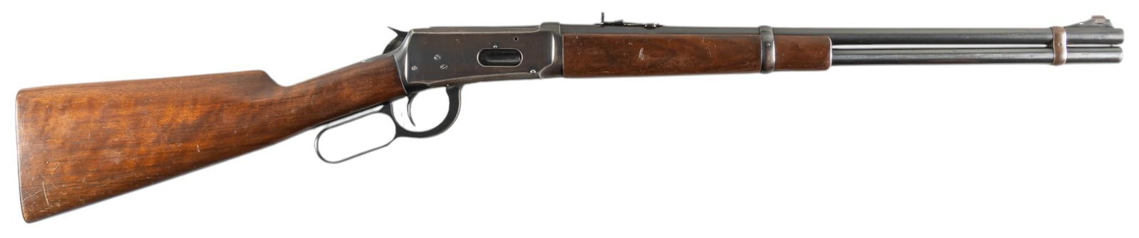 Pre-64 Winchester Model 94 30 WCF Lever Action Carbine: Serial: 1369677 Manufacturer: Winchester Repeating Arms Co. (c. 1946) Model: 94 Caliber: 30-30 WCF Barrel length: 20 in. OAL: 38 in. Condition: Good; wood stock & forend have moderate handling mar