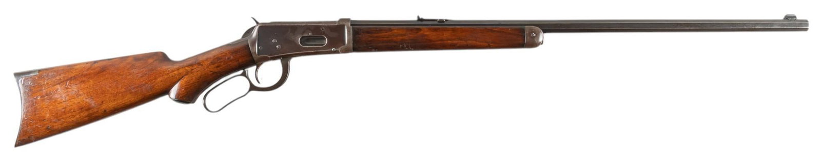 Winchester 1894 25-35 WCF Lever Action Rifle: Serial: 421008 Manufacturer: Winchester (c. 1908) Model: 1894 Caliber: 25-35 WCF Barrel length: 26 in. OAL: 44 in. Condition: Good-Commensurate with age; forend & stock have light wear & handl