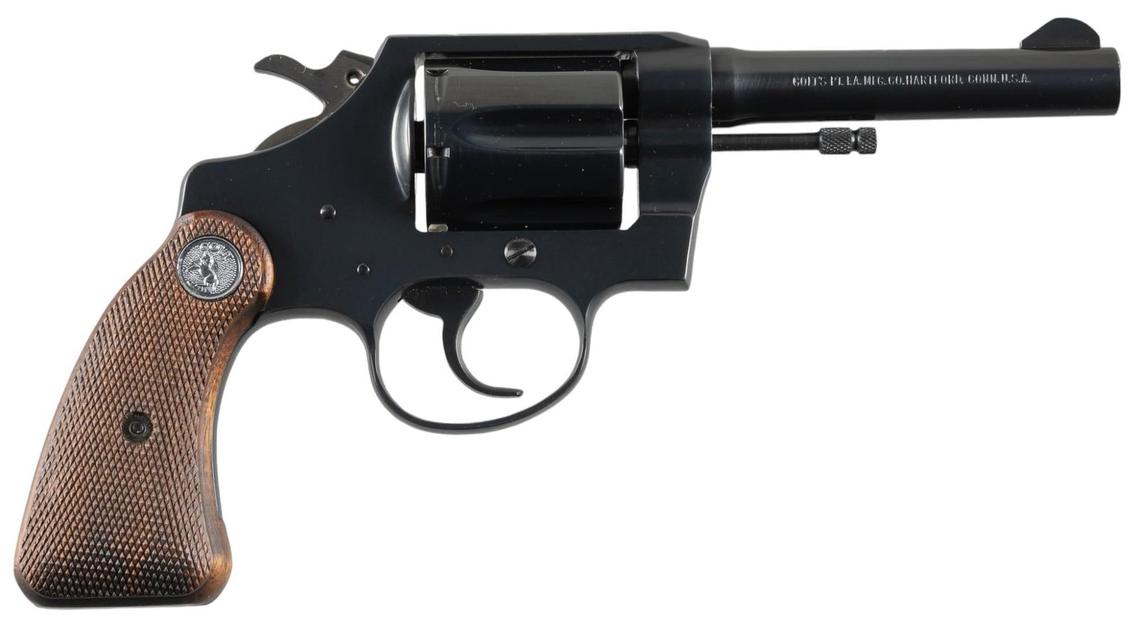 Colt Police Positive Special 32 Colt New Police Revolver: Serial: 955213 Manufacturer: Colt's PT. F.A. MFG. Co. (c. 1964-1967) Model: Police Positive Special Caliber: 32 Colt N.P. / 32 S&W Long Barrel length: 4 in. OAL: 8.75 in. Condition: Good; grip