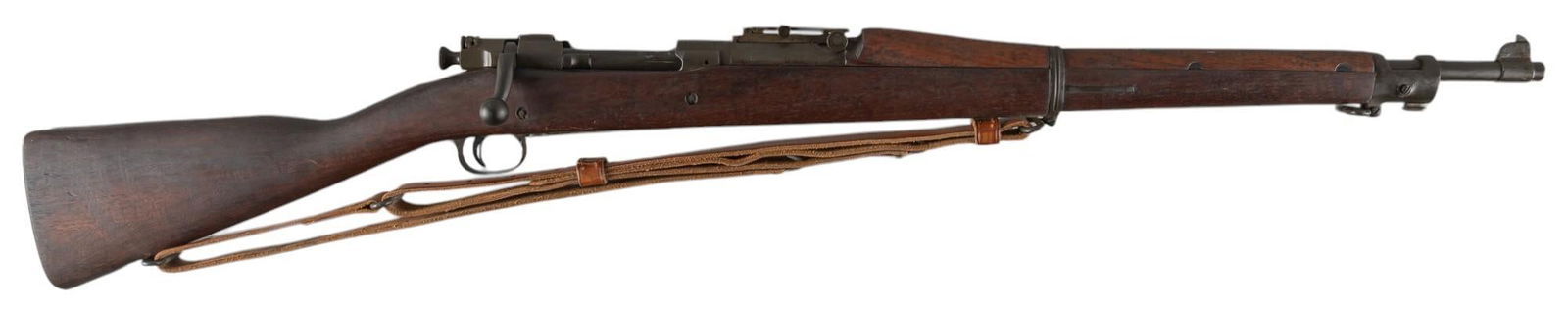 WWII US Remington M1903 30-06 Bolt Action Rifle: Serial: 3036519 Manufacturer: Remington (c. April 1942) Model: 1903 Caliber: 30-06 SPRG Barrel length: 24 in. OAL: 43.5 in. Condition: Good; wood stock has been restained w/ very light handling marks;
