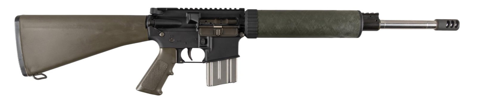 ARMALITE M15A4 5.56 NATO Semi-Auto Rifle: Serial: US43546 Manufacturer: ARMALITE Inc. - Geneseo, IL Model: M15A4 Caliber: 5.56 NATO Barrel length: 16 in. OAL: 35.5 in. Condition: Good; light wear & handling marks throughout; bolt carrier 