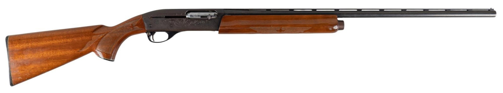 Remington Model 1100LW 20GA Semi-Auto Shotgun: Serial: M394403K Manufacturer: Remington Arms Co. Model: 1100LW Caliber: 20GA (2.75 in.) Barrel length: 28 in. OAL: 48 in. Condition: Fair-Good; stock & forend have light wear & handling marks