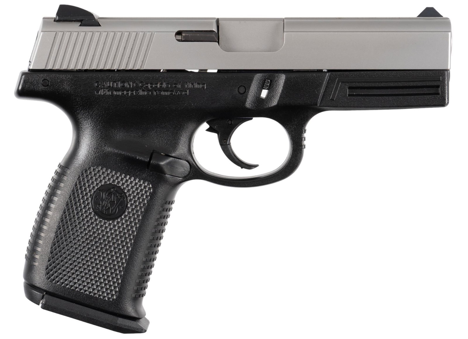 Smith & Wesson SW9VE 9mm Semi Auto Pistol: Serial: RBF0354 Manufacturer: Smith & Wesson Model: SW9VE Caliber: 9mm Barrel length: 4 in. OAL: 7.25 in. Condition: Very Good; very light handling marks throughout; bore is excellent & bright