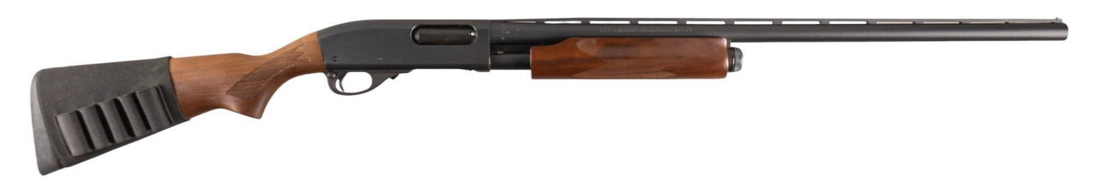 Remington 870 Express Magnum 12 GA Shotgun: Serial: B229783M Manufacturer: Remington Model: 870 Express Magnum Caliber: 12ga Barrel length: 28 in. OAL: 48.25 in. Condition: Good; stock & forend have very light wear & handling marks; bar