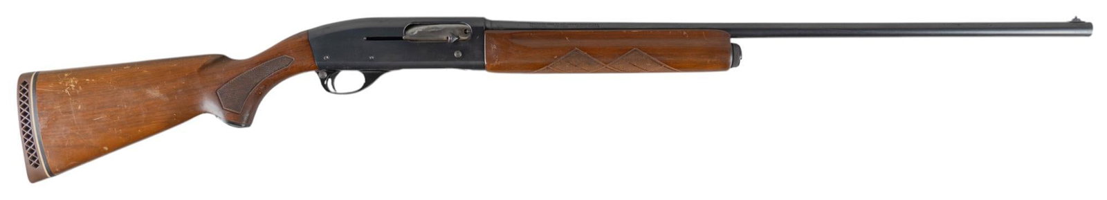 Remington Sportsman 48 20 Gauge Semi Auto Shotgun: Serial: 3811197 Manufacturer: Remington Arms Co. Inc. Model: Sportsman 48 Caliber: 20 Ga. (fixed mod choke) Barrel length: 28 in. (2.75 in. chamber) OAL: 48.75 in. Condition: Fair; wood stock & fo