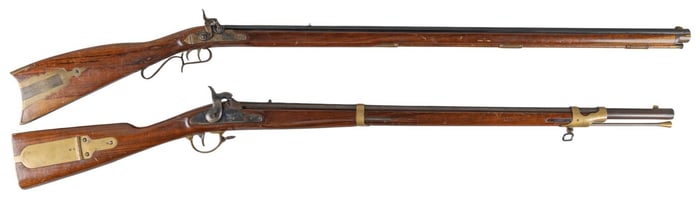 Pair of Italian Reproduction Percussion Rifles