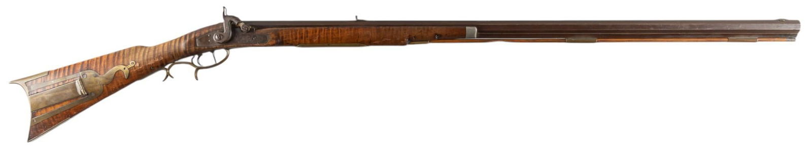 Unknown 36 Cal. Percussion Rifle: Serial: NSN Manufacturer: Unknown (markings have faded & are illegible) Model: Percussion Rifle Caliber: Approximately 36 Cal Barrel length: 37.5 in. OAL: 52.5 in. Condition: Good commensurate wit