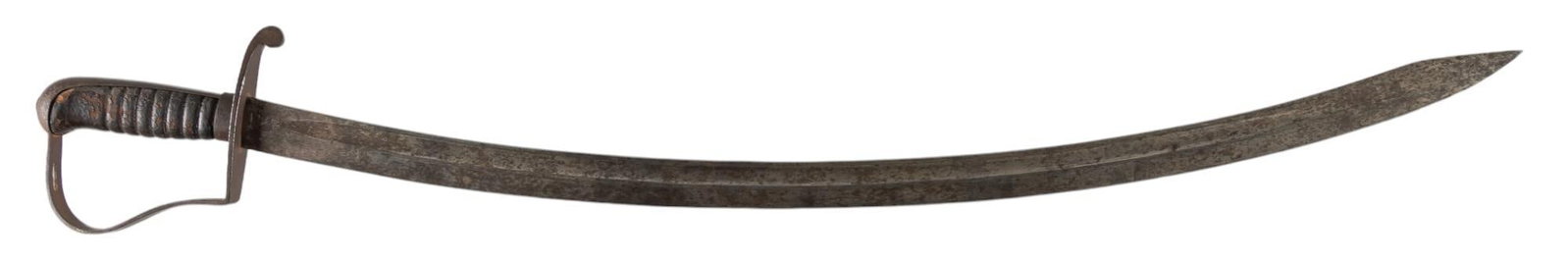 U.S. Model 1812/1813 Cavalry Saber & Scabbard: Model: N. Starr 1812/1813 Blade Length: 31.5 in. OAL: 36.75 in. Condition: Good; light wear & handling marks commensurate with age including oxidation throughout; edge is dented & chipped thro