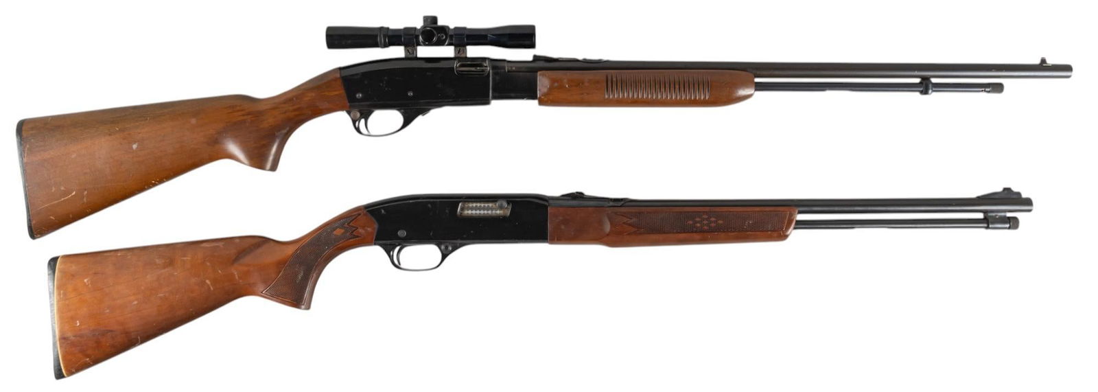 Pair of 22LR Rifles: Remington and Winchester: Serial: (1) NSN; (2) B950922 Manufacturer: (1) Remington Arms Co.; (2) Winchester Model: (1) 572 Fieldmaster; (2) 290 Caliber: 22 LR Barrel length: (1) 23 in.; (2) 20 in. OAL: (1) 42 in.; (2) 39.25 in