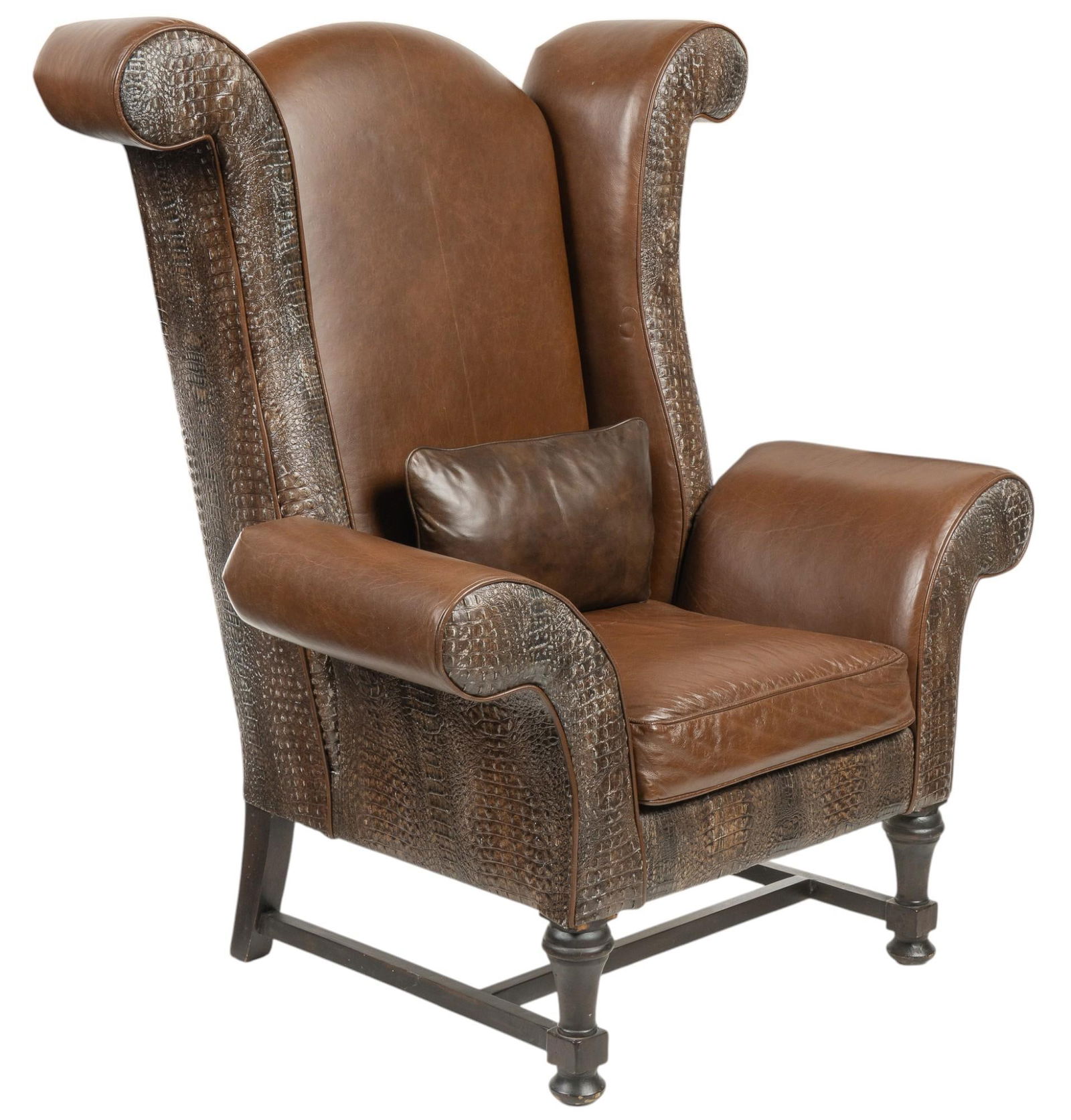 Ranch Style High Back Leather Armchair (1 of 9)