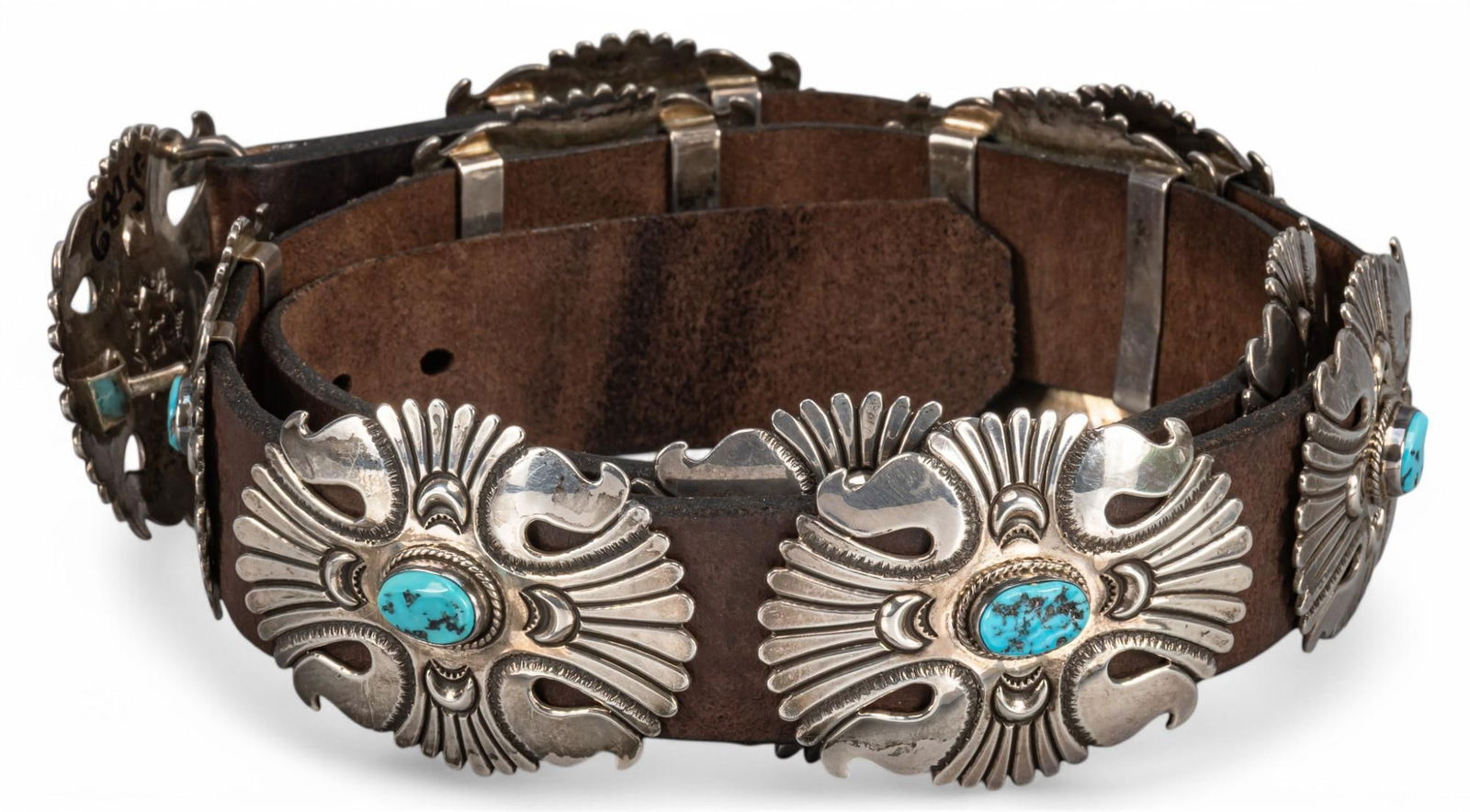 Sterling Silver Turquoise Concho Belt (1 of 13)