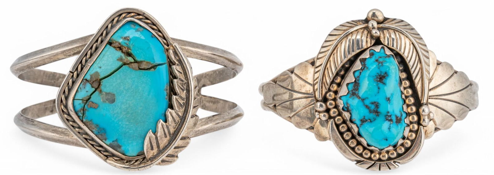 (2) Sterling Silver Turquoise Cuffs (1 of 5)