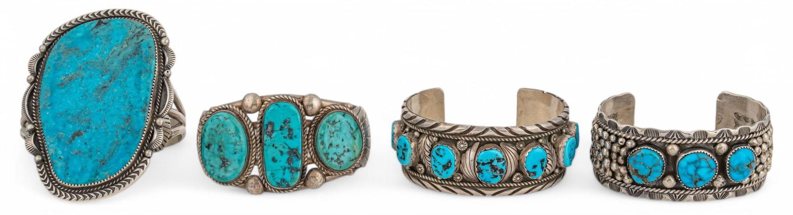 (4) Sterling Silver Turquoise Cuffs (1 of 10)