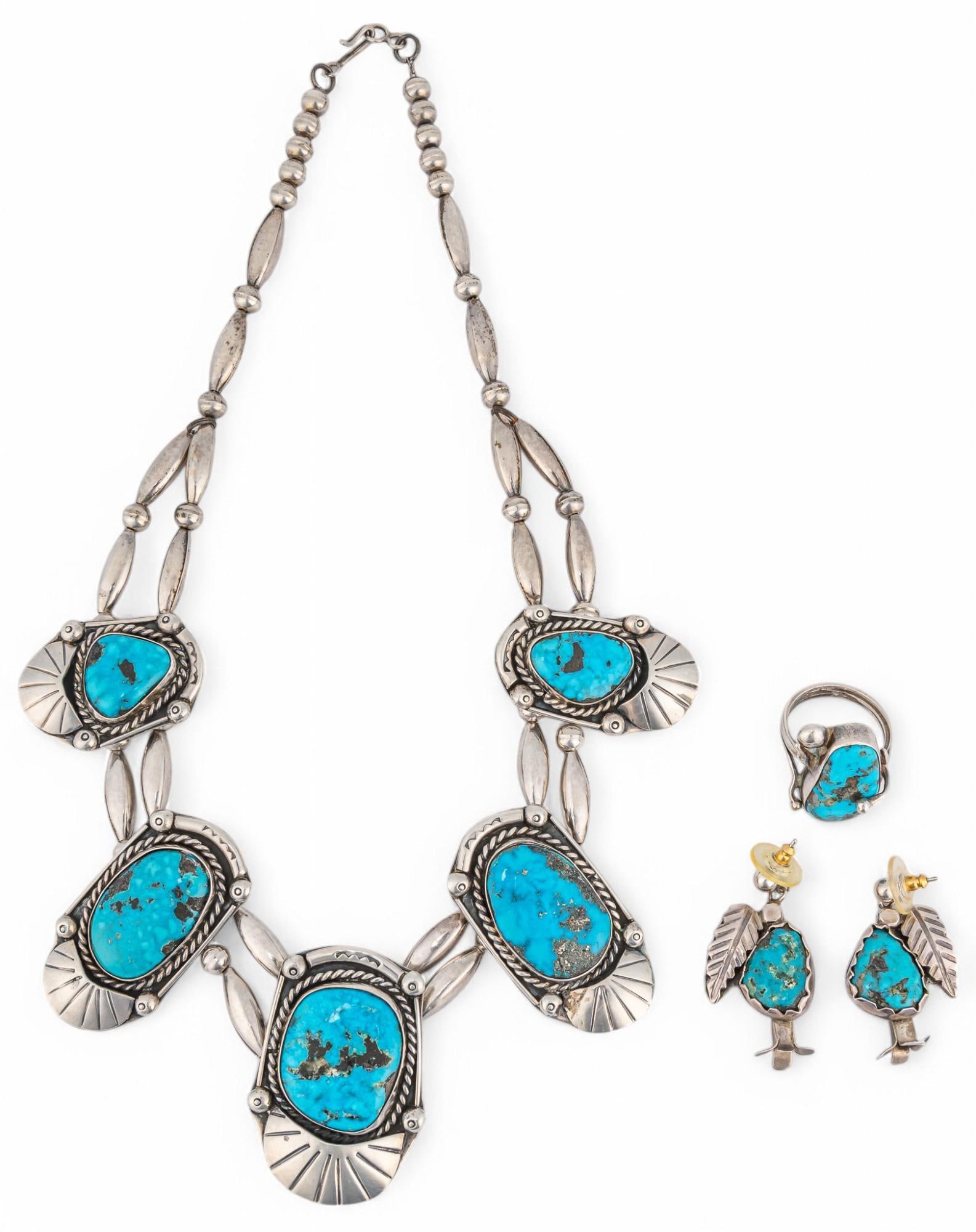Sterling Silver Turquoise Jewelry Set (1 of 9)