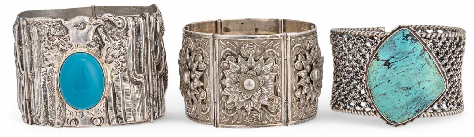 (3) Sterling Silver Turquoise Cuffs (1 of 10)