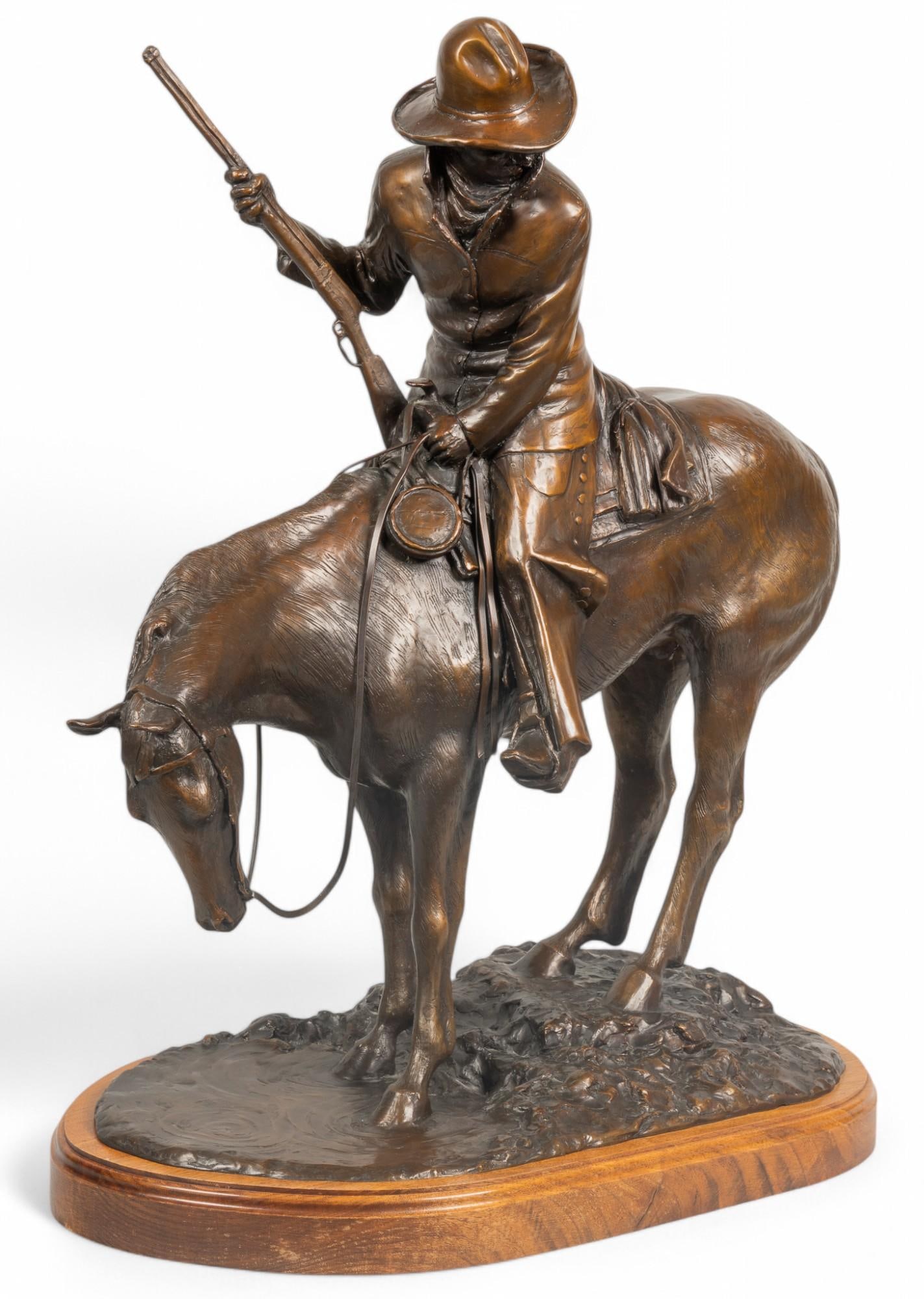 Bob Tommey, Cowboy and Horse Bronze (1 of 6)