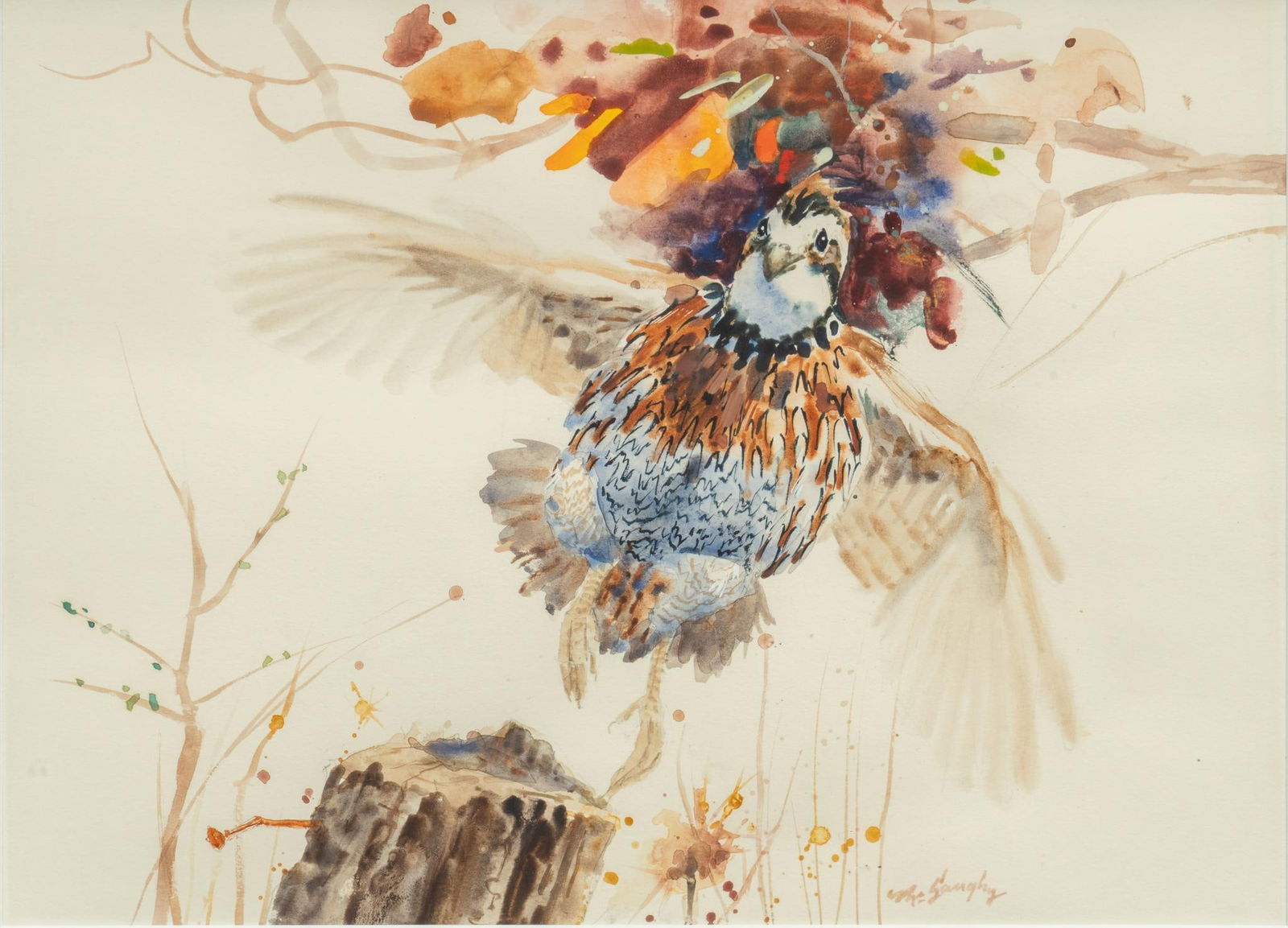 Clay McGaughy, Flushing Quail Scene (1 of 5)