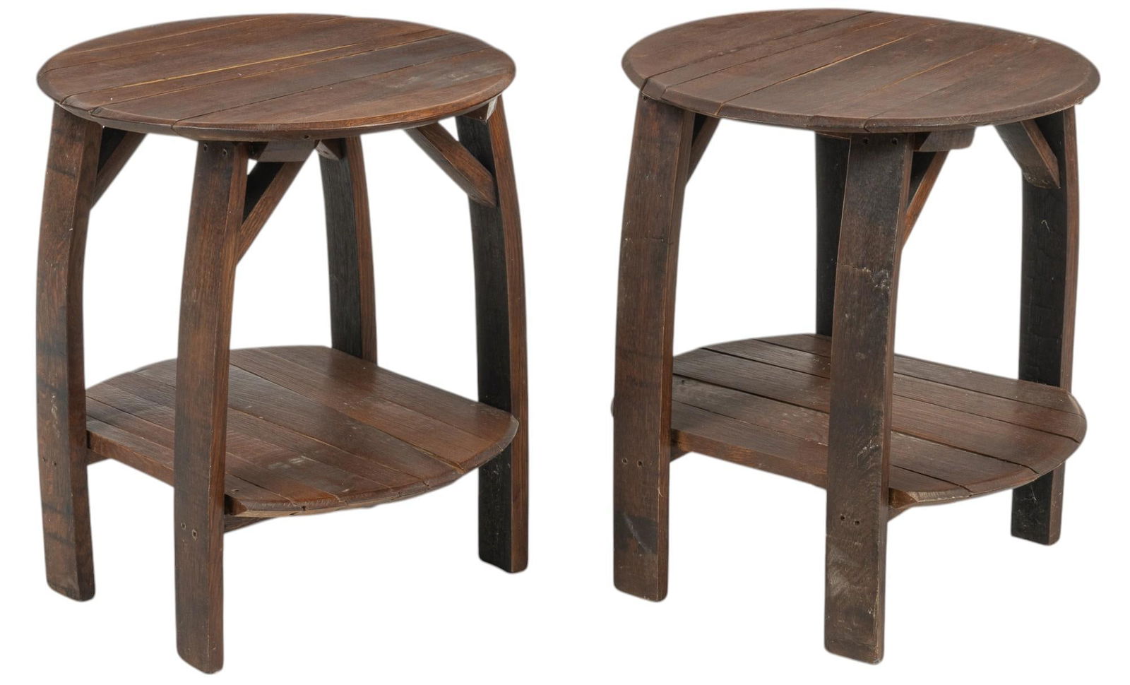 Pair of Rustic Whiskey Barrel End Tables (1 of 6)