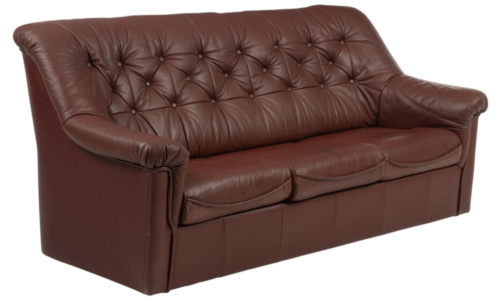 Tufted Leather Futon Sofa (1 of 10)
