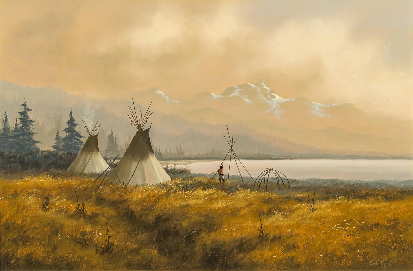 Heinie Hartwig, Teepees and Lake (1 of 5)