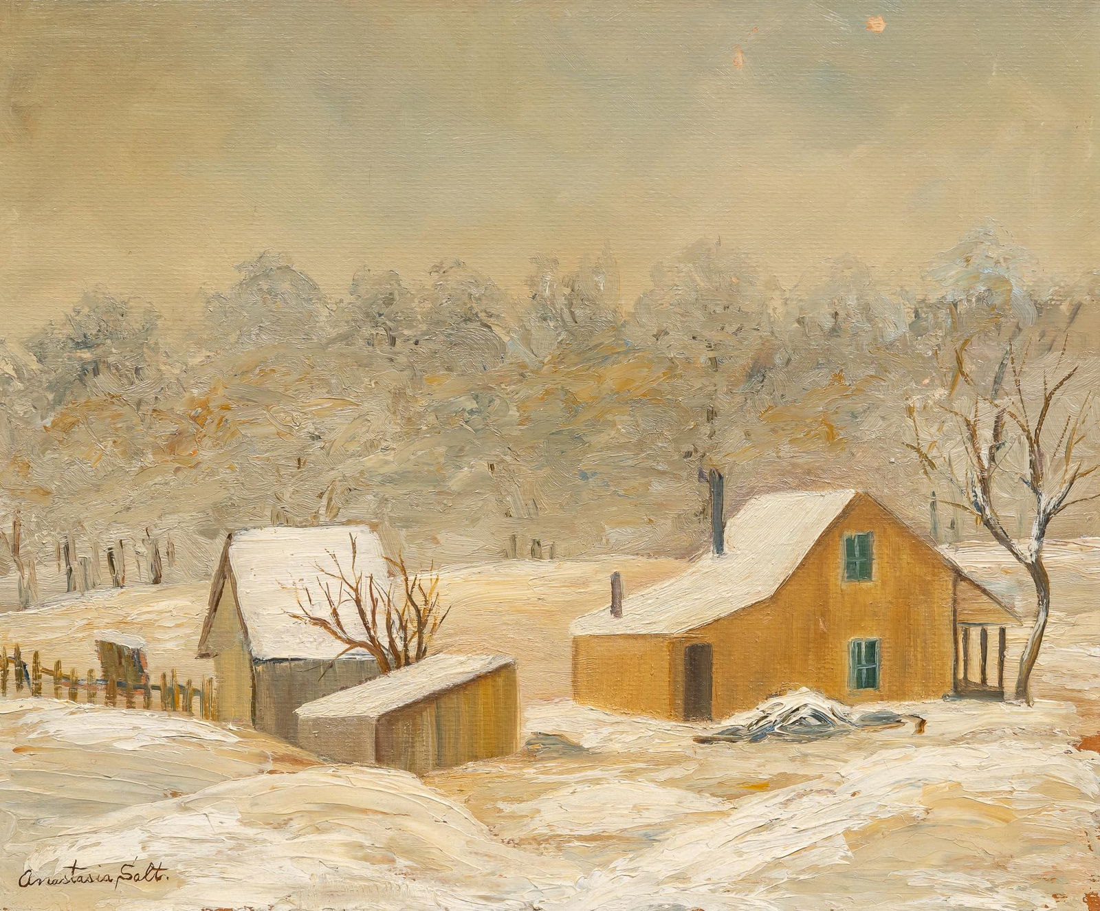 Anastasia Salt, Winter Cabin Landscape (1 of 5)