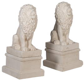 Pair of Lion Garden Statues