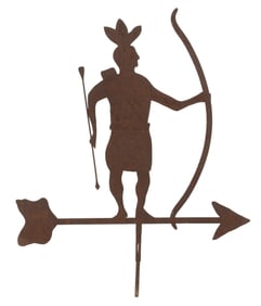 Blacksmith-Forged Iron Weathervane