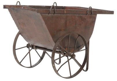 Rustic Metal Wheelbarrow